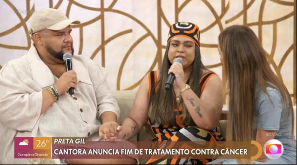 Preta Gil e Gominho no Encontro.(Imagem:globo)