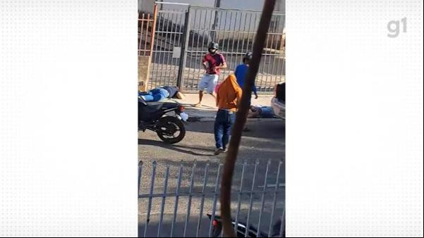 Vídeo mostra assalto na Zona Sul de Teresina.(Imagem:Reprodução)