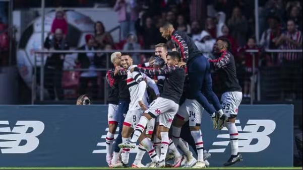 São Paulo x Bahia, comemoração do gol de Calleri.(Imagem: Anderson Lira)