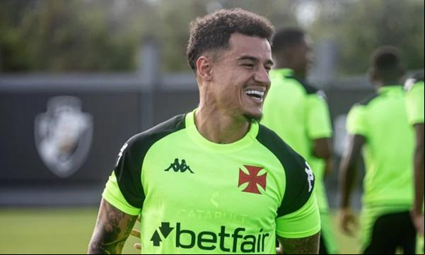 Philippe Coutinho em treino do Vasco(Imagem:Leandro Amorim/ Vasco)