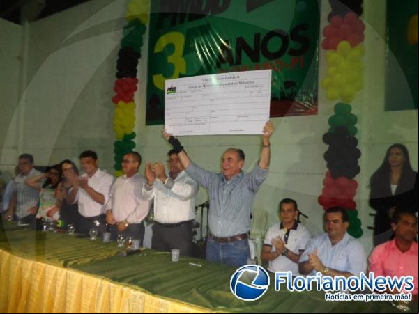 PMDB comemora 35º aniversário com filiações e homenagens em Floriano.(Imagem:FlorianoNews)
