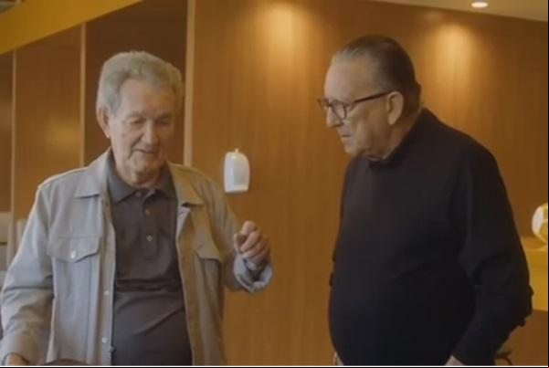 Léo Batista e Galvão Bueno(Imagem:Reprodução)