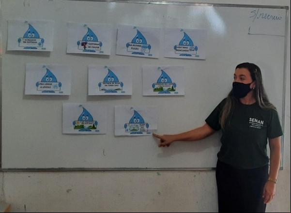 Seman realiza palestra em escolas municipais sobre a Semana da Água. (Imagem:Secom)