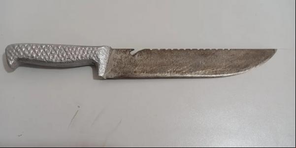 Jovem suspeito de matar com golpes de facão o próprio tio é preso 12 horas após o crime.(Imagem:Divulgação /PC-PI)