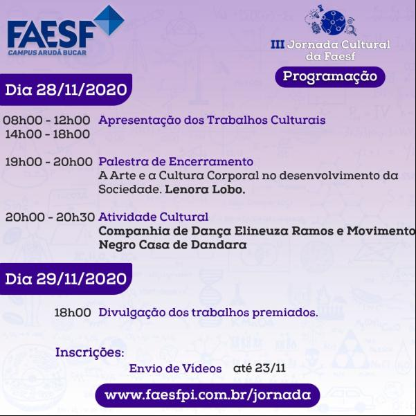 IX Jornada Científica e III Jornada Cultural.(Imagem:Divulgação)