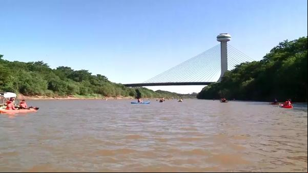  Desafio Entre Rios: piauienses fazem eio pelo Rio Poti, em Teresina.(Imagem:TV Clube )