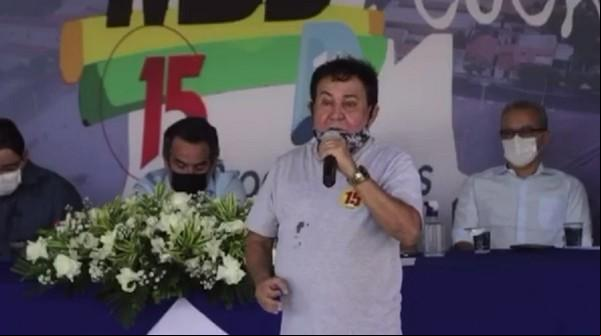 ex-prefeito de Cocal (PI) José Maria Monção durante convenção do MDB.(Imagem:Reprodução)