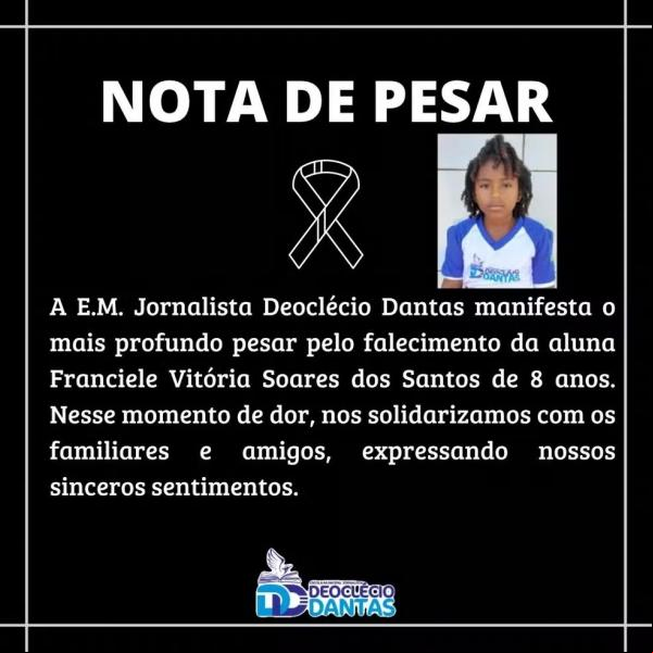 Morre no hospital criança atacada por Pitbull enquanto dormia na Zona Leste de Teresina; escola suspendeu aulas.(Imagem:Reprodução)