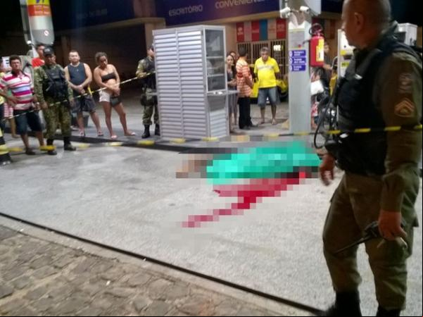 Assaltante foi morto dentro de posto na Avenida União.(Imagem:Divulgação/TV Clube)