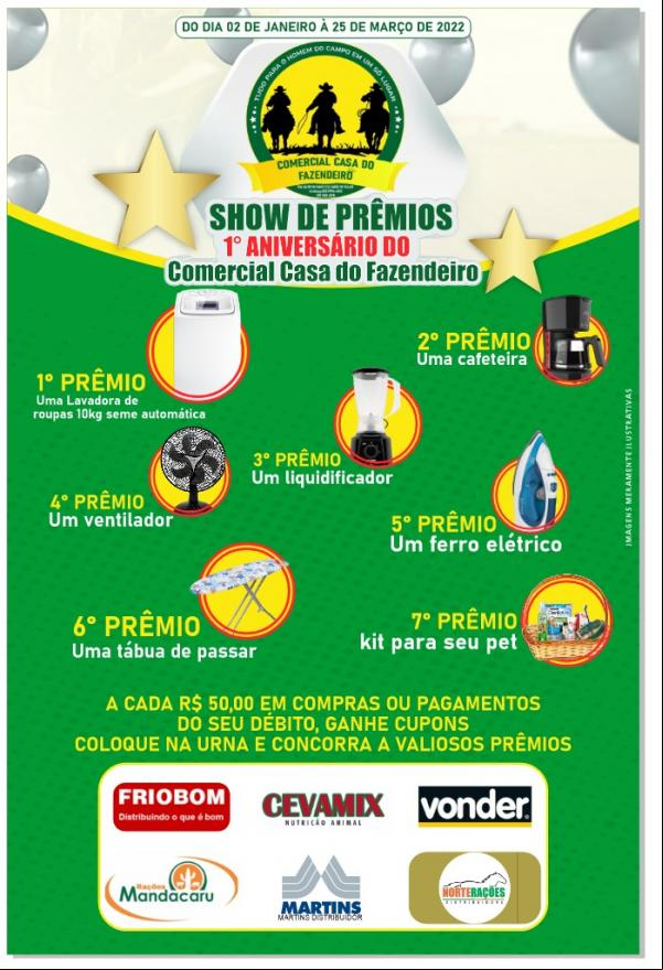 Comercial Casa do Fazendeiro comemora seu 1º aniversário com 