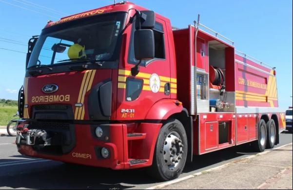 Corpo de Bombeiros em Teresina, Piauí.(Imagem:Andrê Nascimento/g1)
