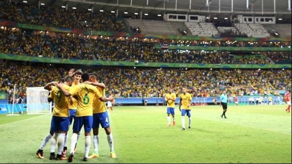 Brasil desencanta e goleia Dinamarca(Imagem:Lucas Figueiredo/MoWA Press)
