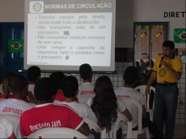 Rotary Club promoveu palestra sobre trânsito para estudantes de Barão de Grajaú.(Imagem:FlorianoNews)