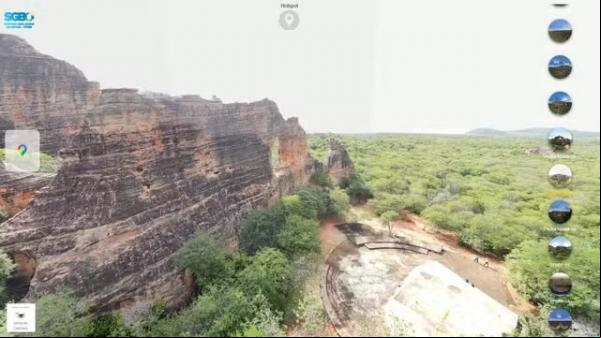 Pedra Furada, ponto de interesse geológico da Serra da Capivara, no Piauí.(Imagem:Reprodução/SGB)