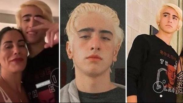Caçula de 15 anos de Gloria Pires surge com os cabelos platinados(Imagem:Reprodução/Instagram)