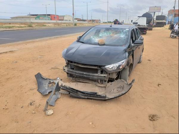 Mulher morre e filha de 7 anos fica gravemente ferida após motorista invadir contramão na BR-316(Imagem:Francisco Lima)