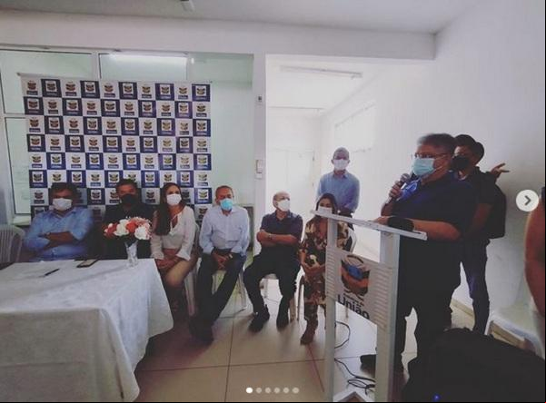 Gustavo Neiva participa de da ordem de serviço da reforma do Hospital de União-PI.(Imagem:Reprodução/Instagram)