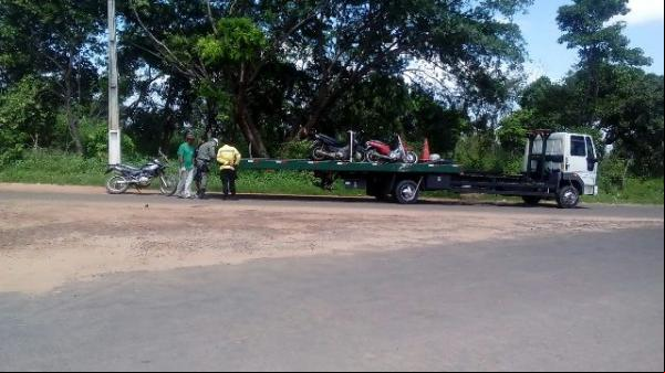 Motocicletas são apreendidas durante Cerco Operacional da Forca Tática.(Imagem:Forca Tática)