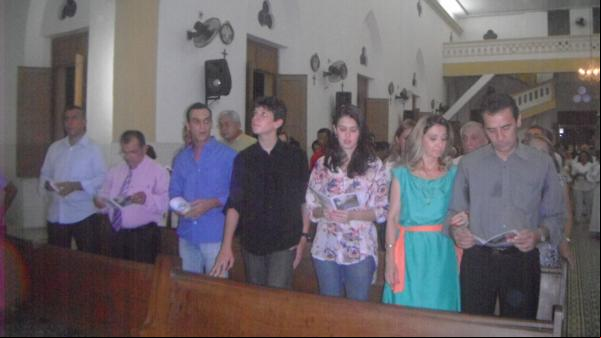 Gilberto e Salomão participam de Missa em Ação de Graças pela vitória.(Imagem:FlorianoNews)
