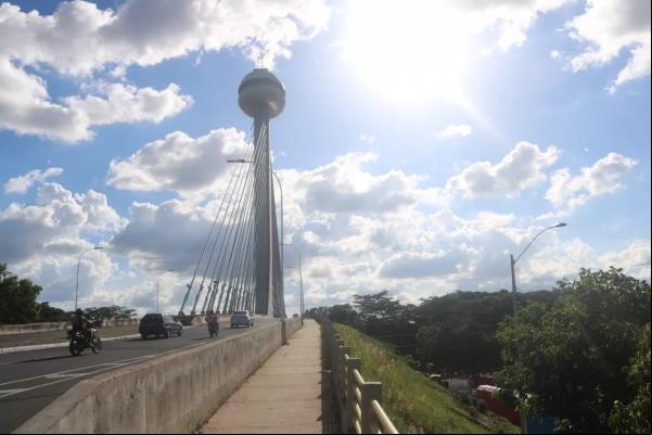 Ponte Estaiada Mestre João Isidoro França, em Teresina.(Imagem:Lucas Marreiros/g1)