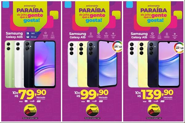 Ofertas de aniversário no Armazém Paraíba: Promoções imperdíveis em celulares, móveis e eletros.(Imagem:Divulgação)