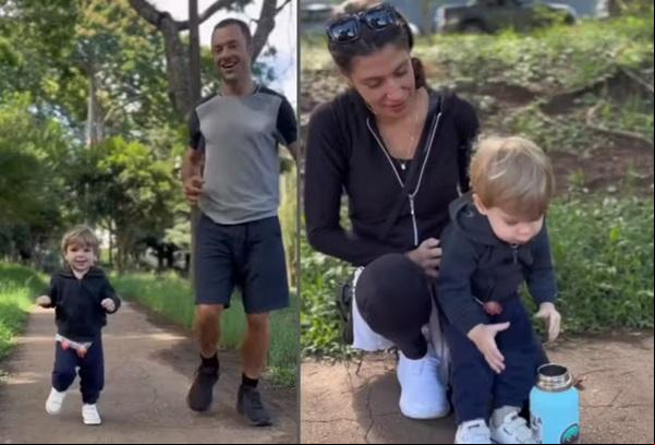 Kayky Brito com o filho e Tamara Dalcanale (Imagem:Reprodução/Instagram)
