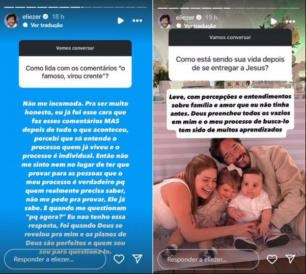 Post de Eliezer (Imagem:Reprodução/Instagram)