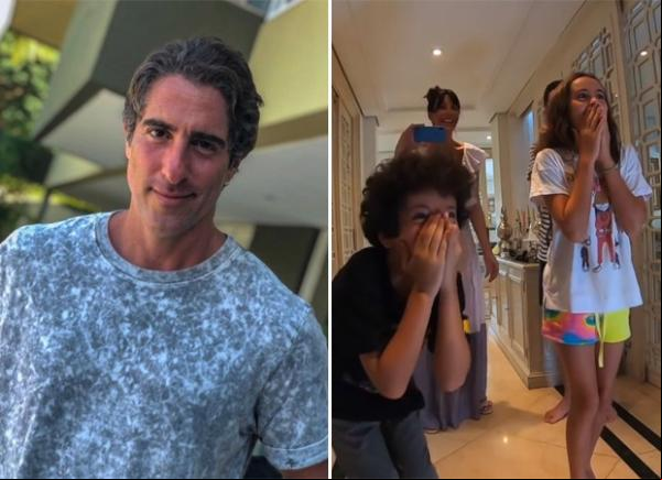 Marcos Mion mostra reação dos filhos ao vê-lo sem barba pela 1ª vez.(Imagem:Instagram)
