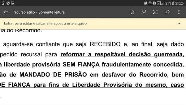 Liberdade do estudante sem pagamento de fiança foi
