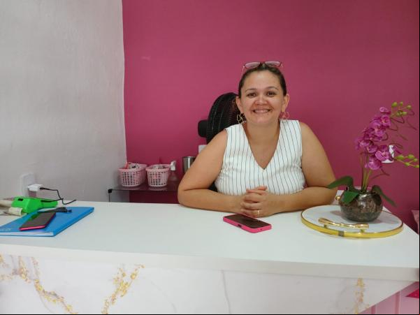 proprietária da Loja Florenza(Imagem:FlorianoNews)