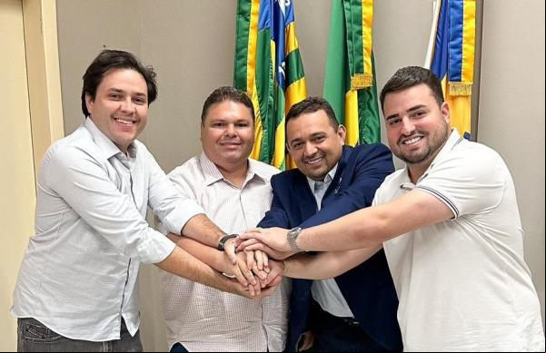 Pompilio Evaristo Filho, aelton Bezerra,Toninho de Caridade e Manoel Portela Neto.(Imagem:arquivo pessoal)