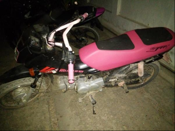 Moto recuperada pela PM. (Imagem:Jc24horas)
