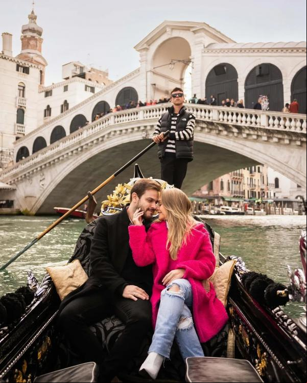 Carla Diaz e Felipe Beccari curtiram viagem romântica em Veneza, na Itália.(Imagem:Ana Fotógrafa Brasileira em Veneza )