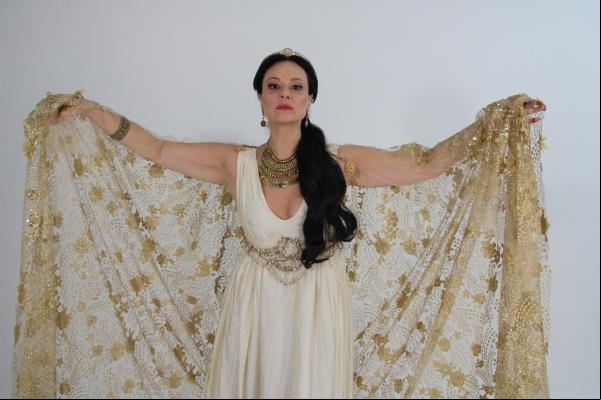 No papel de Herodias na Paixão de Cristo de Floriano, Vanessa Gerbeli destaca inteligência, bravura e poder da personagem.(Imagem:Cristiane Santos/Escândalo Legalizado de Teatro)