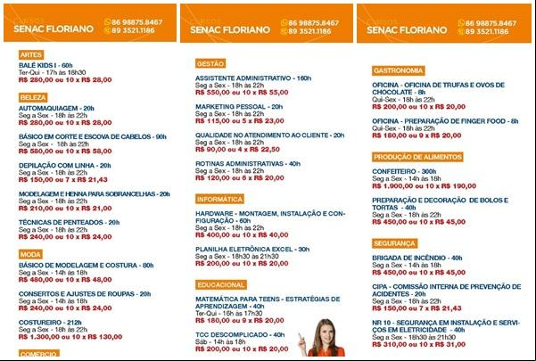 SENAC divulga programação de cursos 2019 em Floriano.(Imagem:Divulgação)