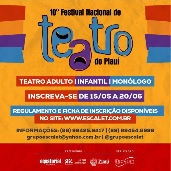 Dada a largada para 10ª edição do Festival Nacional de Teatro do Piauí(Imagem:Divulgação)