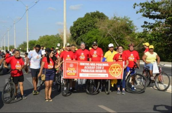 Rotary Club realiza eio ciclístico Contra Poliemelite em Floriano e Barão.(Imagem:SECOM)