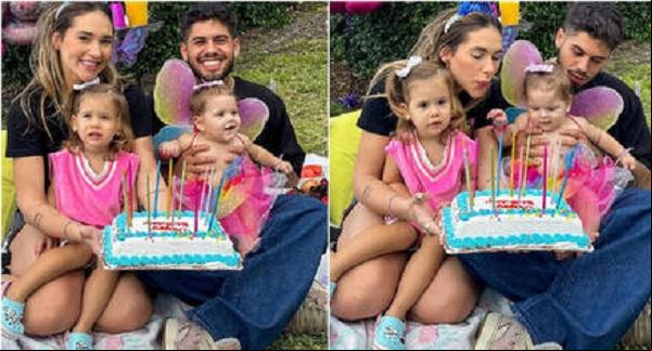 Virginia comemora mesversário de uma das filhas com
