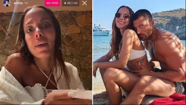 Anitta faz live para os fãs no Instagram.(Imagem: Reprodução/Instagram )