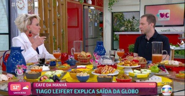 Ana Maria e Tiago Leifert(Imagem:Reprodução)