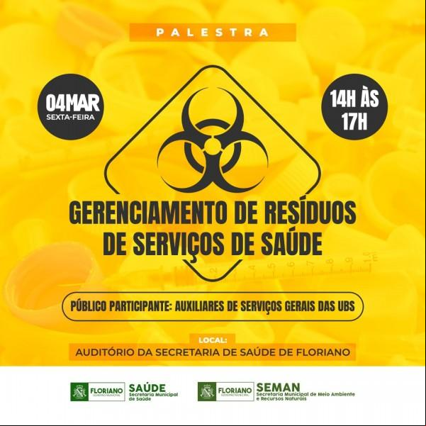 Saúde e Meio Ambiente realizam palestra sobre gerenciamento de Resíduos.(Imagem:Secom)