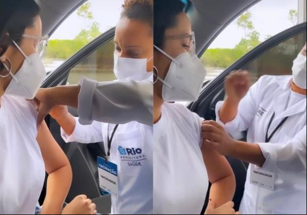 Juliette Freire é vacinada(Imagem:Reprodução)