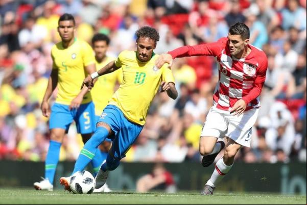 Brasil venceu o último jogo com a Croácia por 2 a 0, na Inglaterra em 2018.(Imagem:Lucas Figueiredo/CBF/Direitos Reservados)