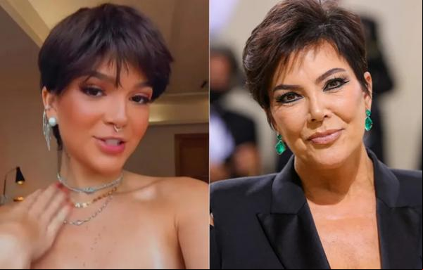 Mel Maia tem corte de cabelo comparado ao de Kris Jenner e viraliza.(Imagem:Reprodução/Instagram/Getty Images)