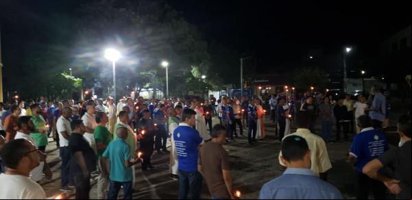Procissão do Fogaréu emociona fiéis em Floriano com encenação da prisão de Jesus.(Imagem:Pascom)