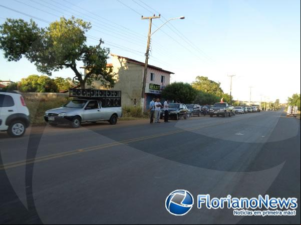 Motoristas realizam tradicional carreata de São Cristóvão em Floriano.(Imagem:FlorianoNews)