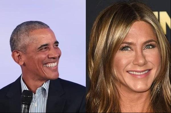 Barack Obama e Jennifer Aniston(Imagem:Getty Images)