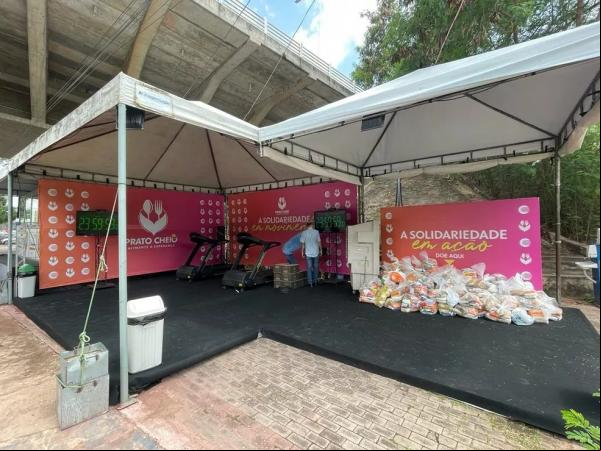 Estrutura sendo preparada para receber segunda edição do projeto Prato Cheio.(Imagem:Rede Clube )