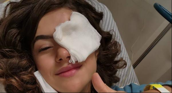 Maisa é levada às pressas para hospital após ter olho atingido por corpo estranho(Imagem:Reprodução)