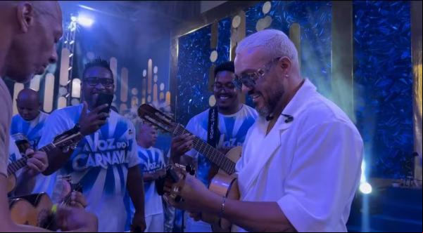 Belo é conselheiro em reality que vai escolher sucessor de Neguinho da Beija-Flor.(Imagem:gshow)